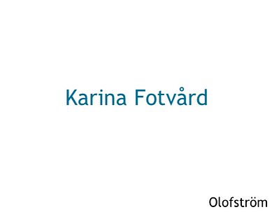 Karins Fotvård Karins Fotvård
