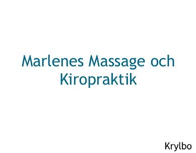 Marlenes Massage och Kiropraktik