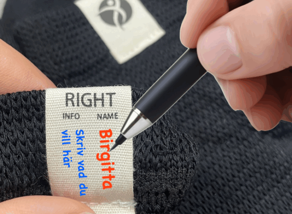 Diabetesstrumpor med namnlapp