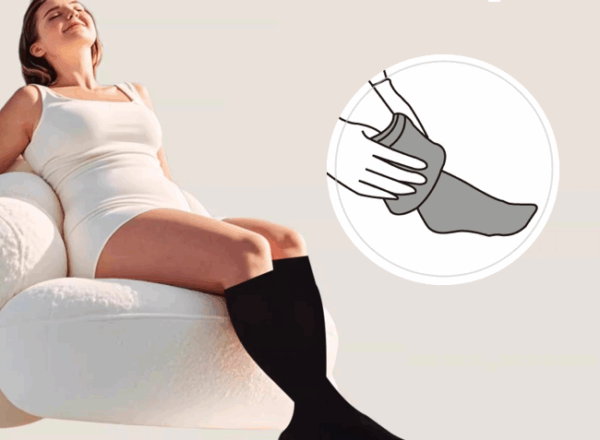 Lätt att ta på och av strumpor