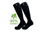 Stödstrumpor i bambu – uppgraderade med extra funktioner – Utan tåsöm Svart (36-43)