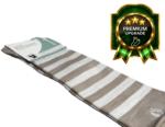 Resårfria stödstrumpor i bambu - Premium uppgradering, Utan tåsöm, Beige randiga (36-45) - Bild 2
